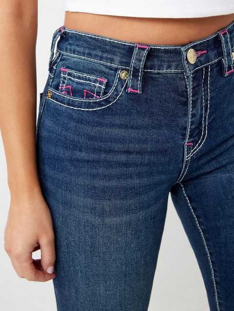 Jeans Skinny True Religion Halle High Rise Super Mujer Azul Marino | Colombia-MFZYIOQ39