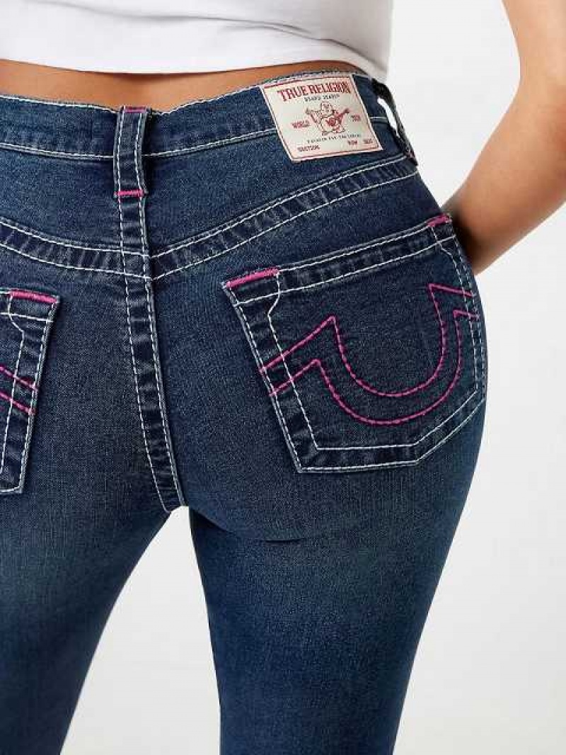 Jeans Skinny True Religion Halle High Rise Super Mujer Azul Marino | Colombia-MFZYIOQ39