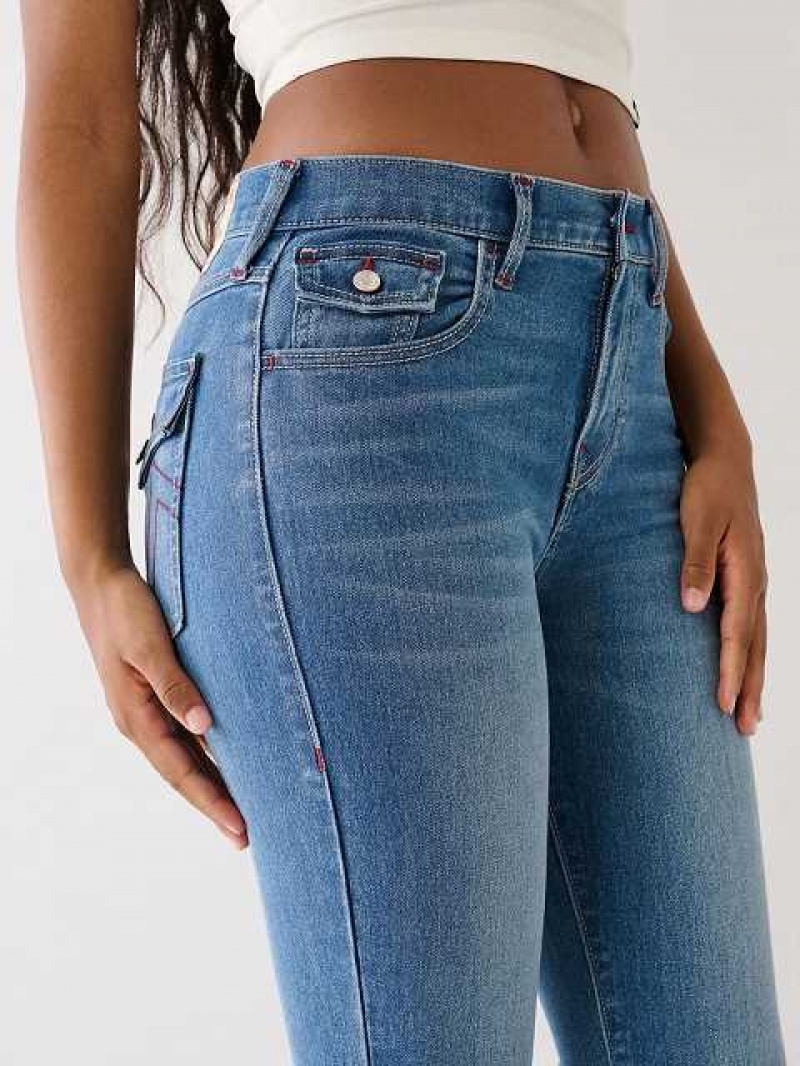 Jeans Skinny True Religion Halle High Rise Super Mujer Azules Claro | Colombia-PURZYMB80