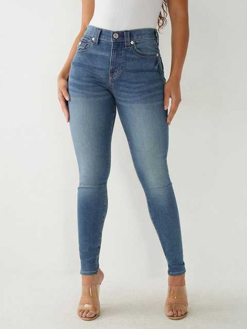 Jeans Skinny True Religion Halle High Rise Super Mujer Azules | Colombia-EWYZVRD02