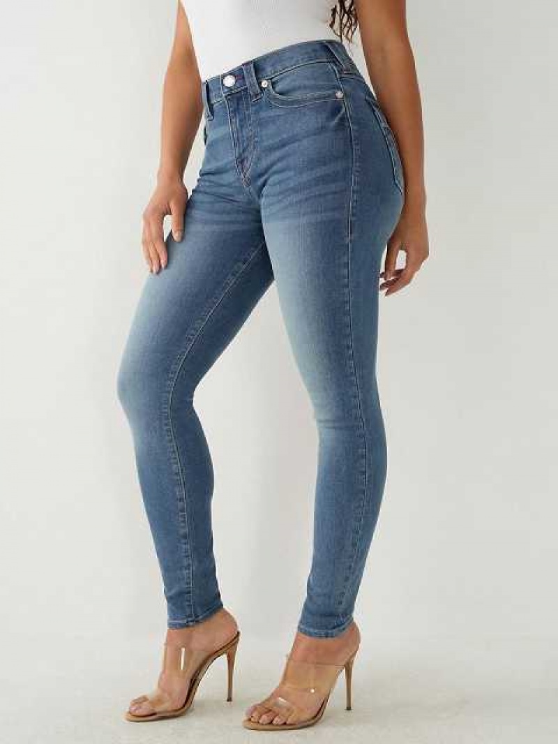 Jeans Skinny True Religion Halle High Rise Super Mujer Azules | Colombia-EWYZVRD02