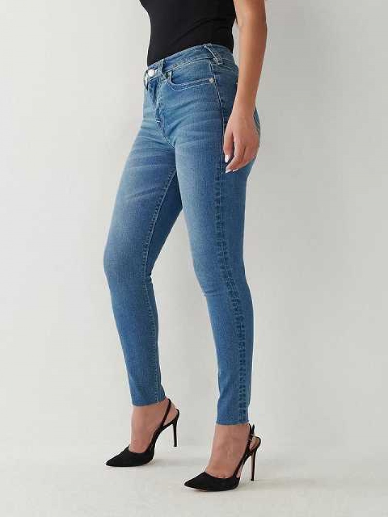 Jeans Skinny True Religion Halle High Rise Super Mujer Azules | Colombia-BECJXDL47