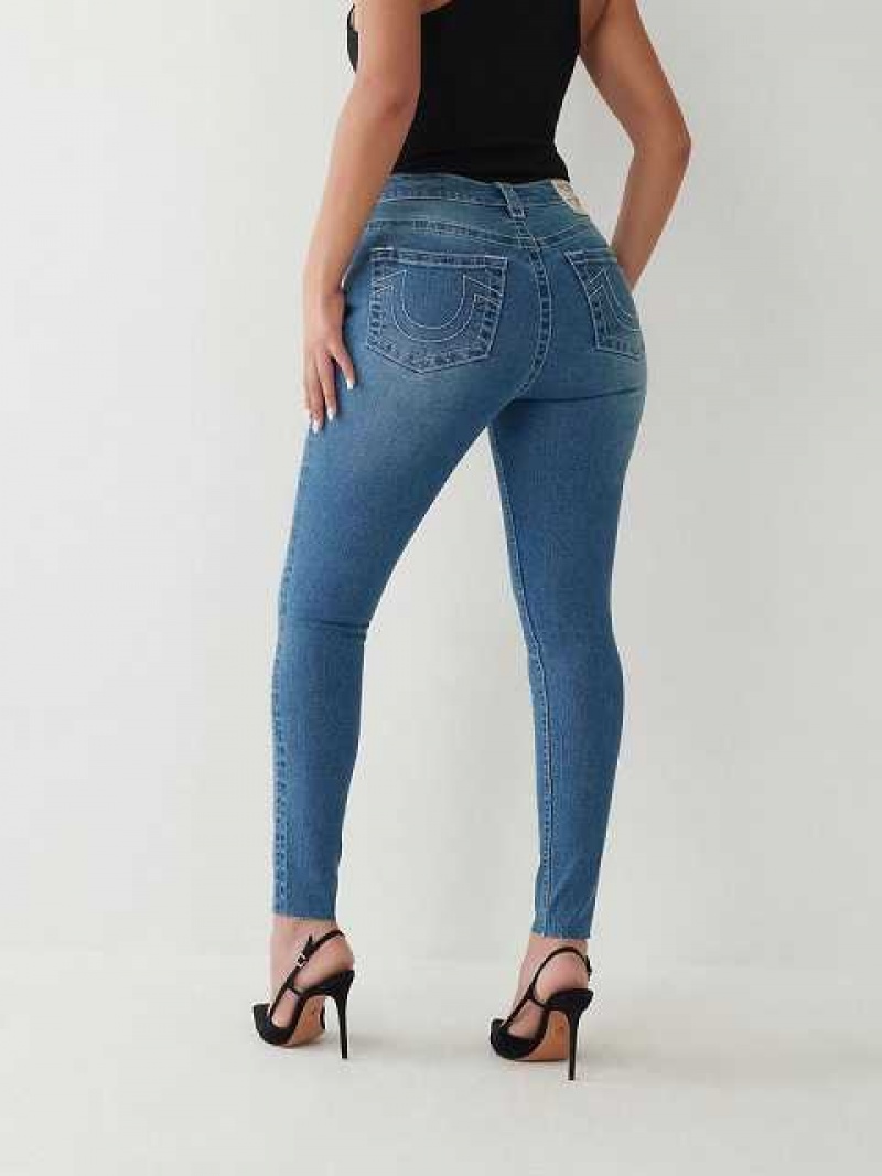 Jeans Skinny True Religion Halle High Rise Super Mujer Azules | Colombia-BECJXDL47