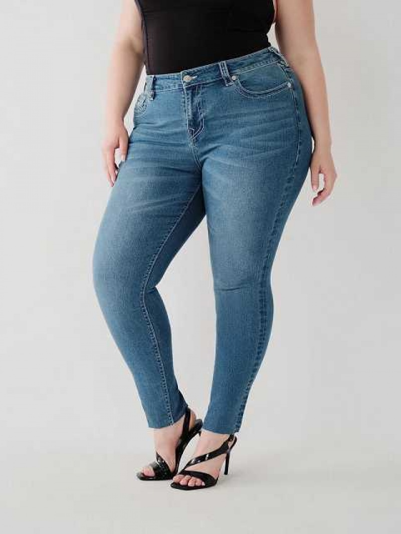 Jeans Skinny True Religion Halle High Rise Super Mujer Azules | Colombia-BECJXDL47