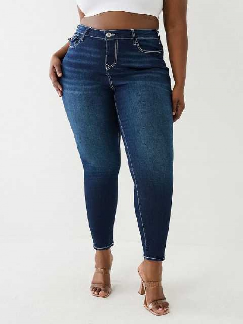 Jeans Skinny True Religion Halle Hr Sn Flap Mujer Azul Marino | Colombia-OMUNFTS23