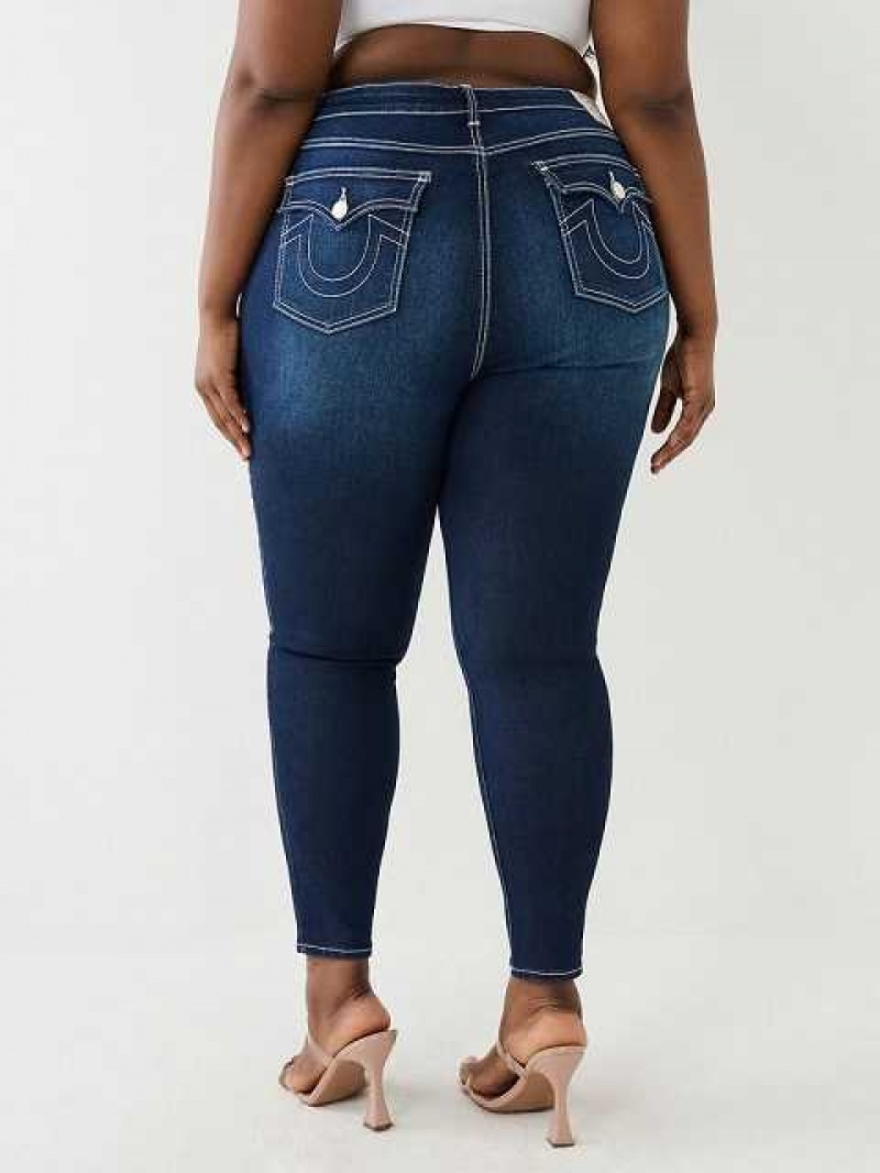 Jeans Skinny True Religion Halle Hr Sn Flap Mujer Azul Marino | Colombia-OMUNFTS23