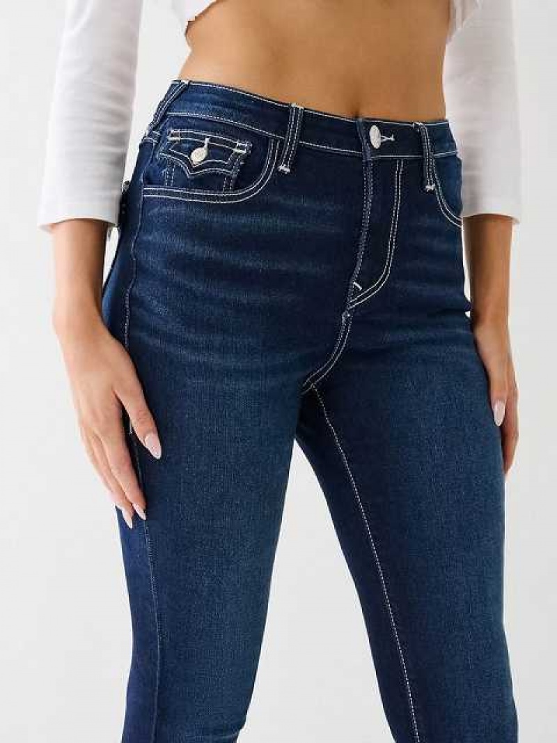 Jeans Skinny True Religion Halle Hr Sn Flap Mujer Azul Marino | Colombia-HLYGNJQ45