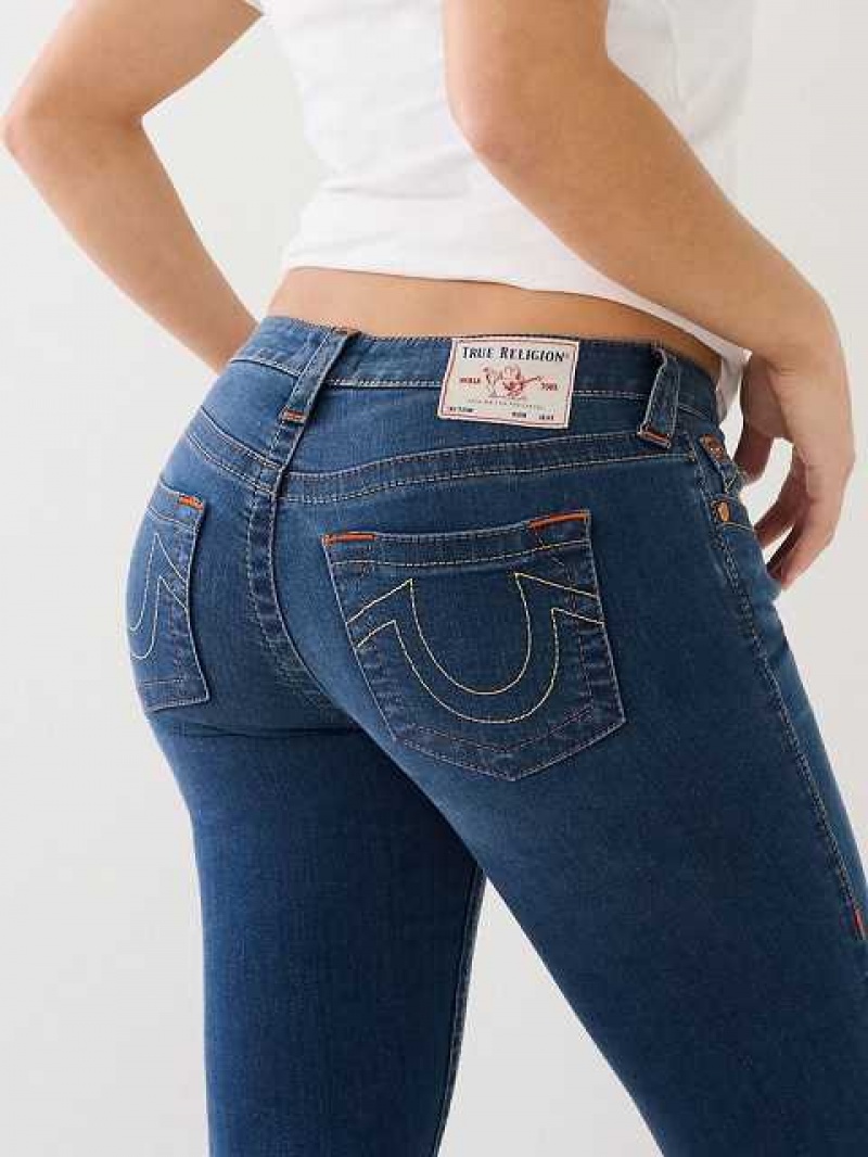 Jeans Skinny True Religion Halle Mid Rise Super Mujer Azul Marino | Colombia-VMDHUJK90