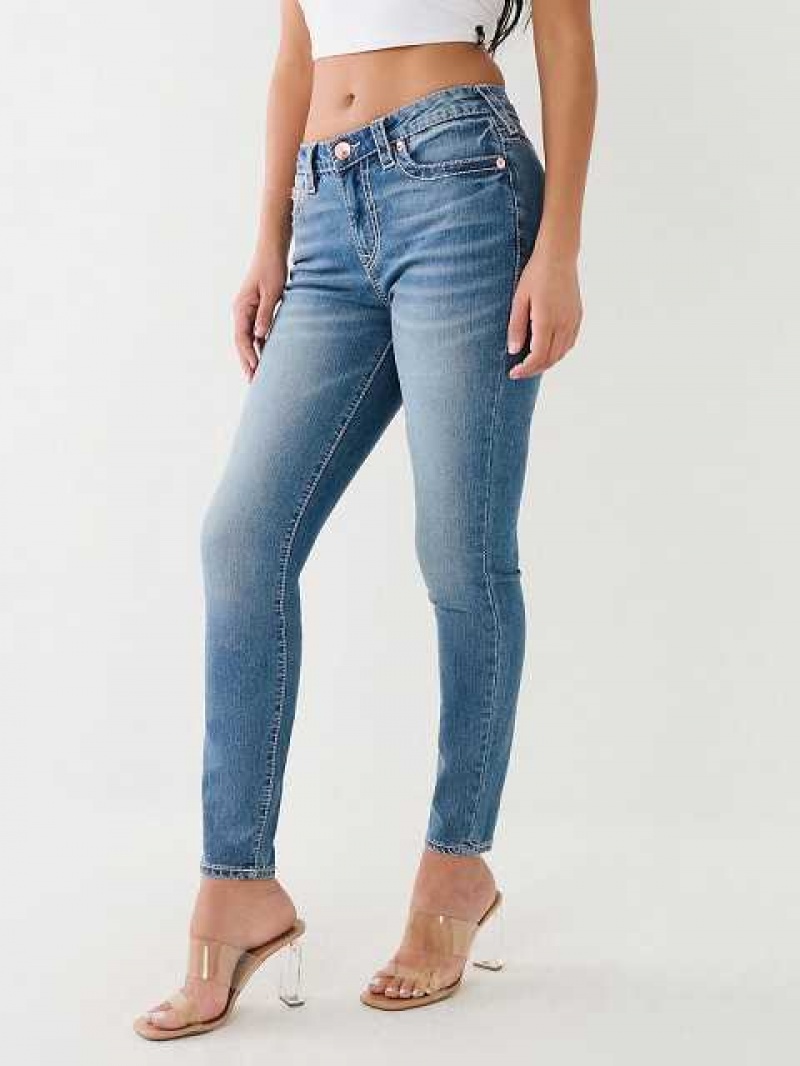 Jeans Skinny True Religion Halle Mujer Azules Claro | Colombia-IXHZDJK71