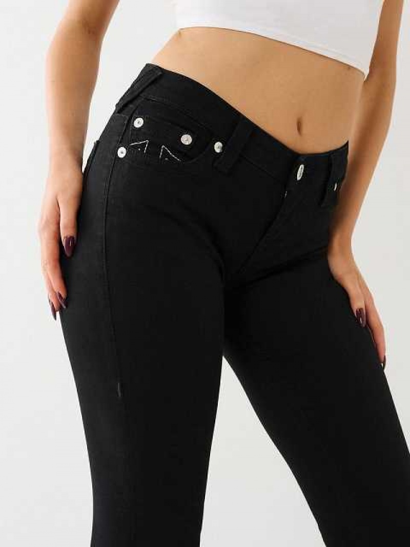 Jeans Skinny True Religion Halle Single Needle Super Mujer Negras | Colombia-KMHPNVT78