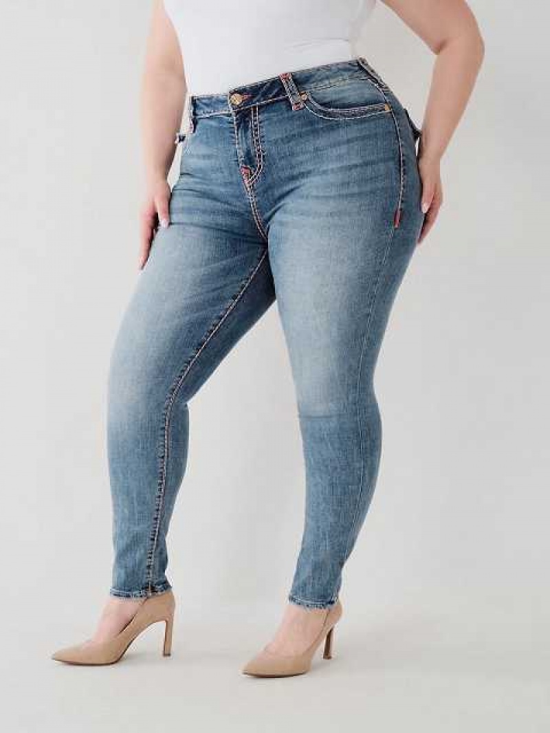 Jeans Skinny True Religion Halle Super T Super Mujer Azules | Colombia-ZIXARTB72