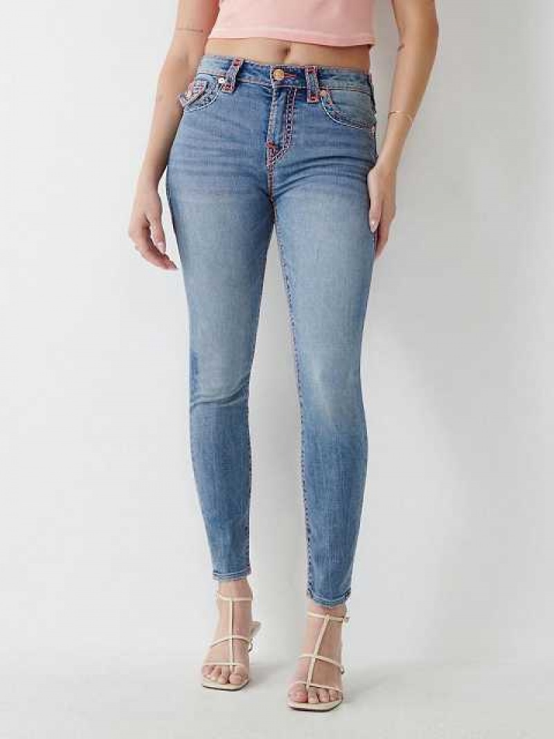 Jeans Skinny True Religion Halle Super T Super Mujer Azules | Colombia-ZIXARTB72