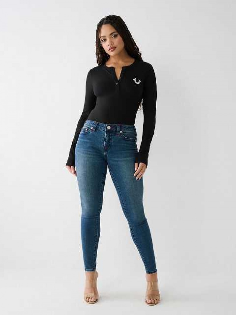 Jeans Skinny True Religion Jennie Big T Curvy Mujer Azules Oscuro | Colombia-KRLAVNC04