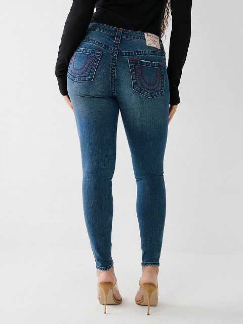 Jeans Skinny True Religion Jennie Big T Curvy Mujer Azules Oscuro | Colombia-KRLAVNC04