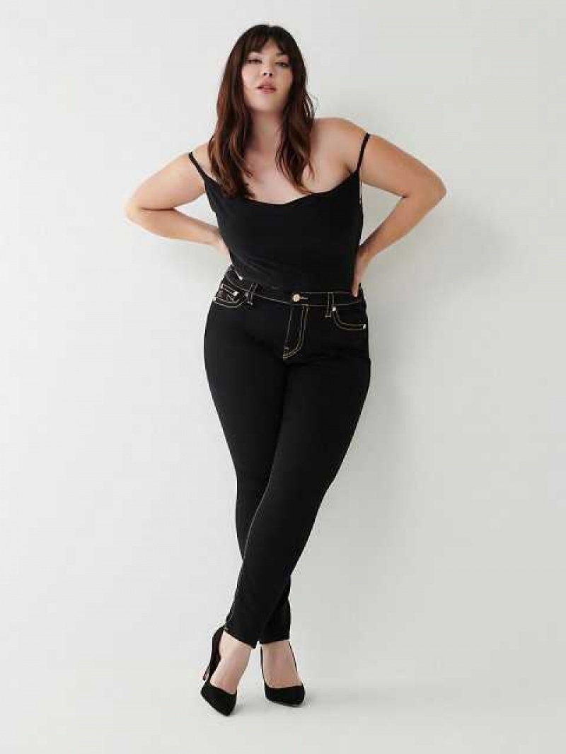 Jeans Skinny True Religion Jennie Big T Curvy Mujer Negras | Colombia-DPUBGWT32