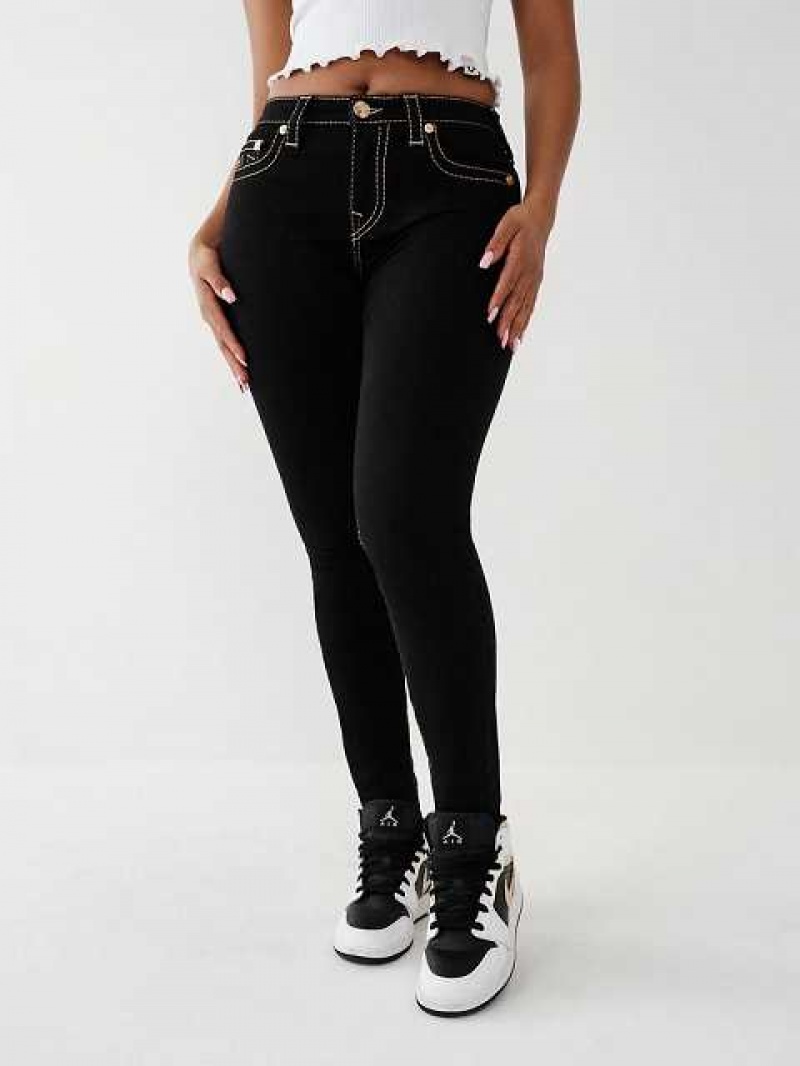 Jeans Skinny True Religion Jennie Big T Curvy Mujer Negras | Colombia-DPUBGWT32