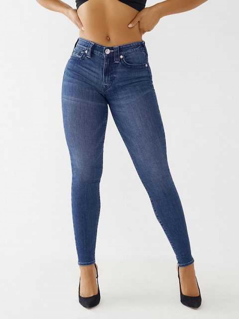 Jeans Skinny True Religion Jennie Big T Curvy Mujer Azules | Colombia-NXJZVQM08