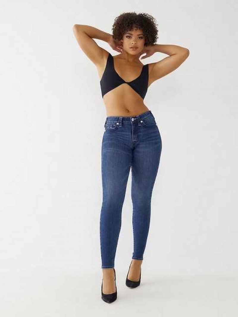 Jeans Skinny True Religion Jennie Big T Curvy Mujer Azules | Colombia-NXJZVQM08