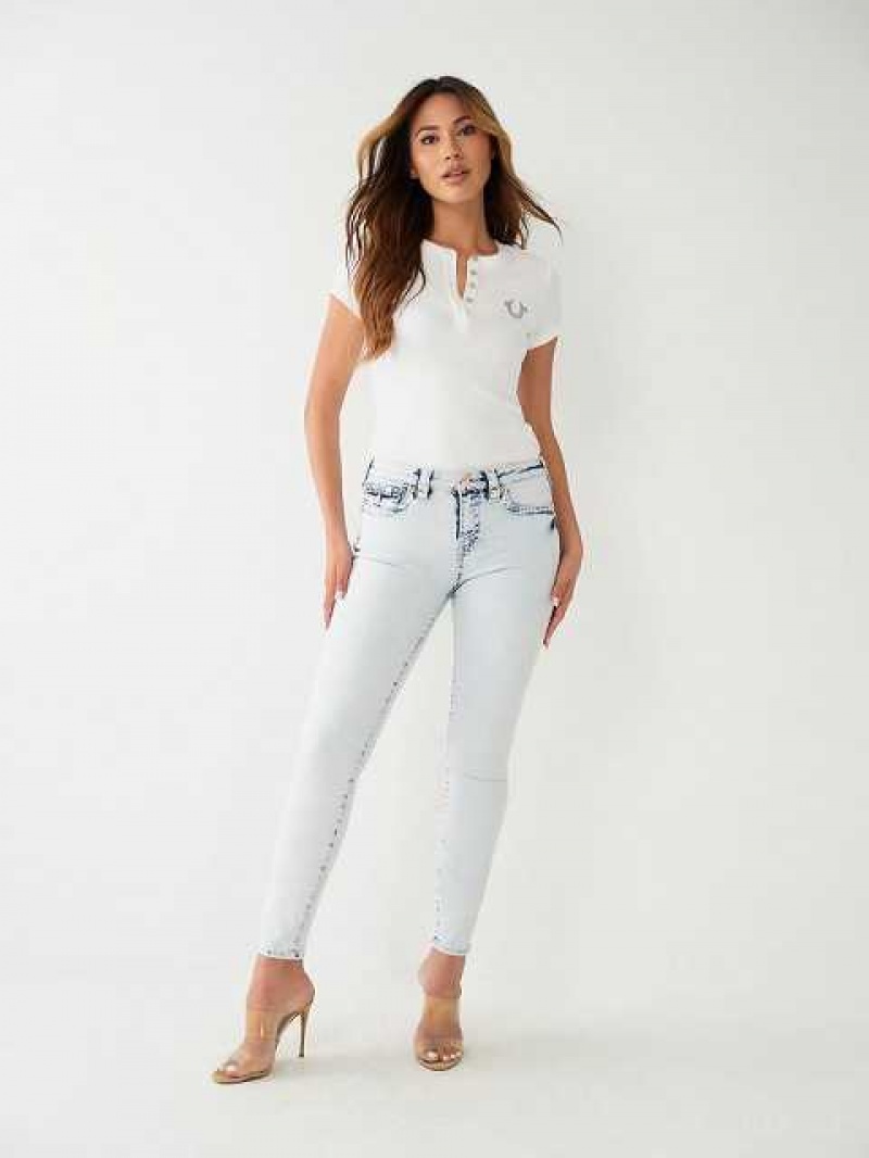 Jeans Skinny True Religion Jennie Big T Curvy Mujer Azules Claro | Colombia-XNTEIJK97