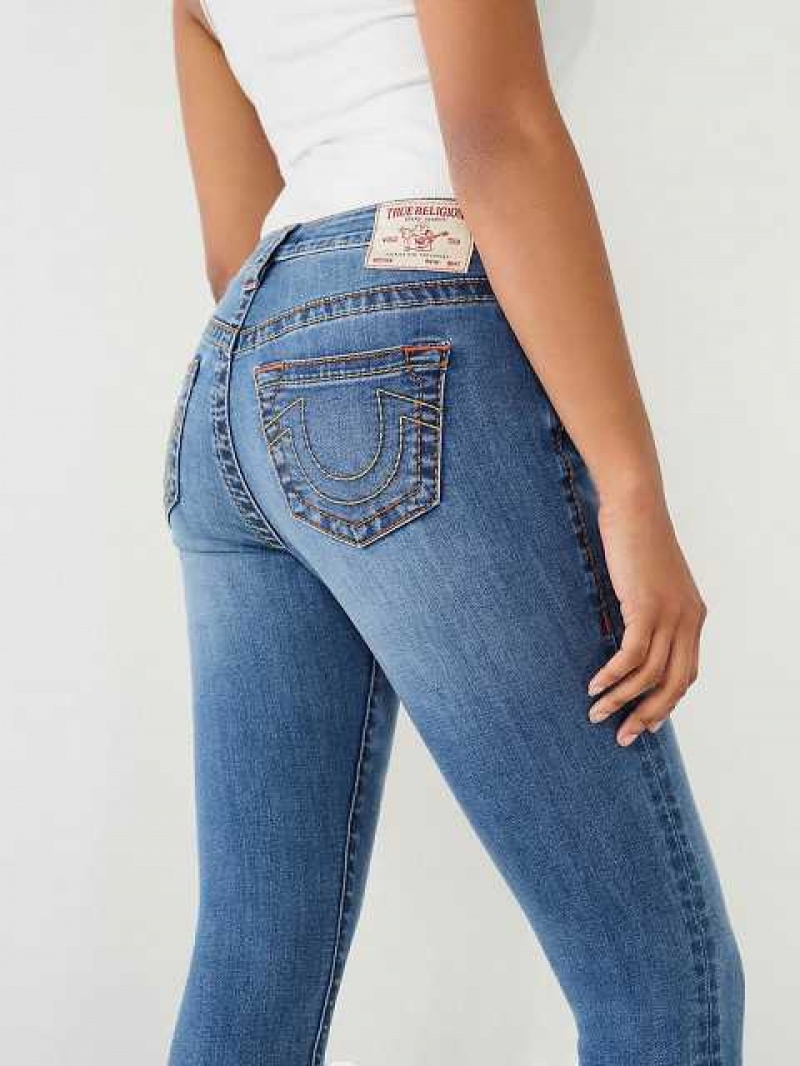 Jeans Skinny True Religion Jennie Big T Curvy Crop Mujer Azules | Colombia-BUHJPIN07