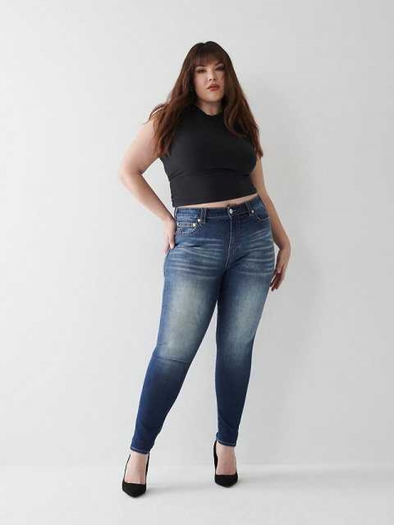 Jeans Skinny True Religion Jennie Big T Curvy Mujer Azules | Colombia-USYMRZH96