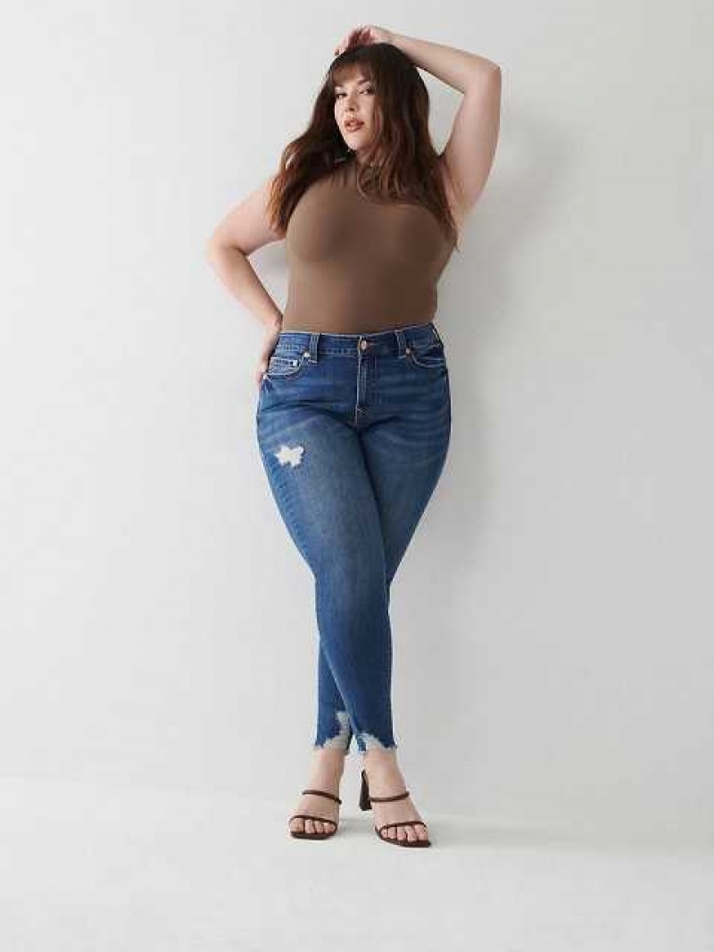 Jeans Skinny True Religion Jennie Big T Curvy Mujer Azules | Colombia-RLUDQJT62