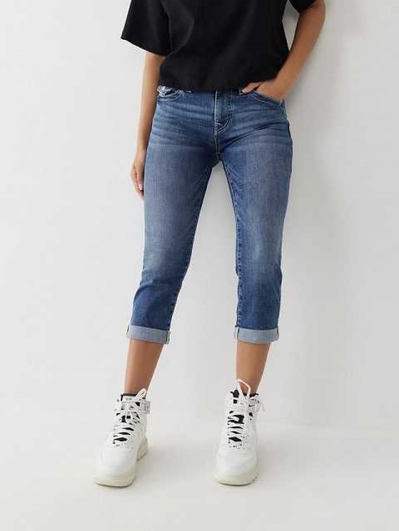 Jeans Skinny True Religion Jennie Curvy Crop Mujer Azules | Colombia-GNRVIUW85