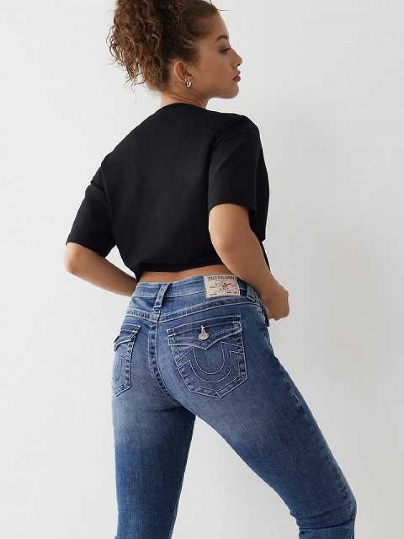 Jeans Skinny True Religion Jennie Curvy Crop Mujer Azules | Colombia-GNRVIUW85