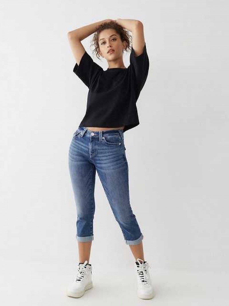 Jeans Skinny True Religion Jennie Curvy Crop Mujer Azules | Colombia-GNRVIUW85