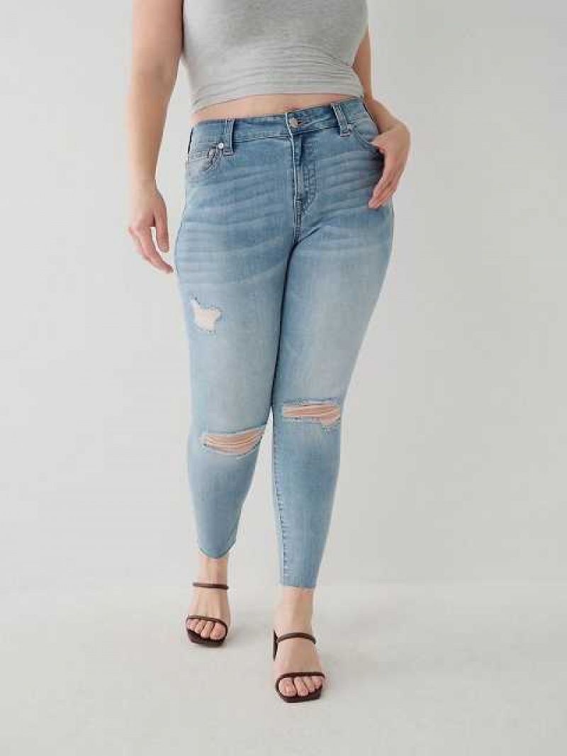 Jeans Skinny True Religion Jennie Curvy Ankle Mujer Azules Claro | Colombia-YCWQEZL51