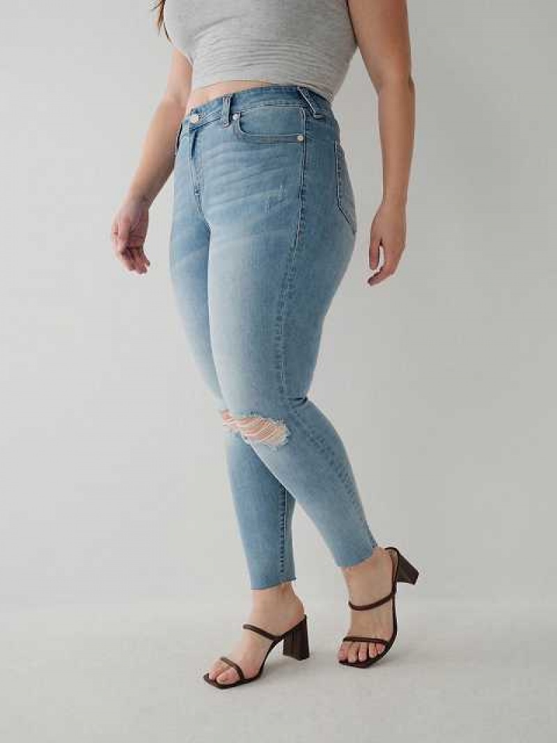 Jeans Skinny True Religion Jennie Curvy Ankle Mujer Azules Claro | Colombia-YCWQEZL51