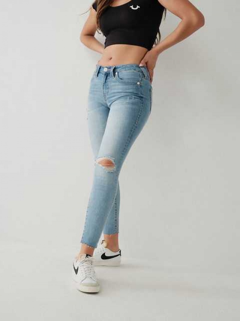 Jeans Skinny True Religion Jennie Curvy Ankle Mujer Azules Claro | Colombia-YCWQEZL51