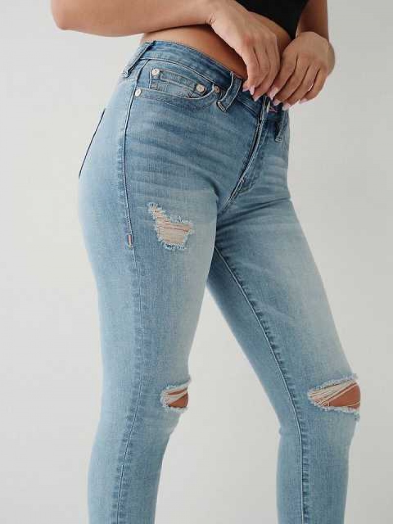 Jeans Skinny True Religion Jennie Curvy Ankle Mujer Azules Claro | Colombia-YCWQEZL51