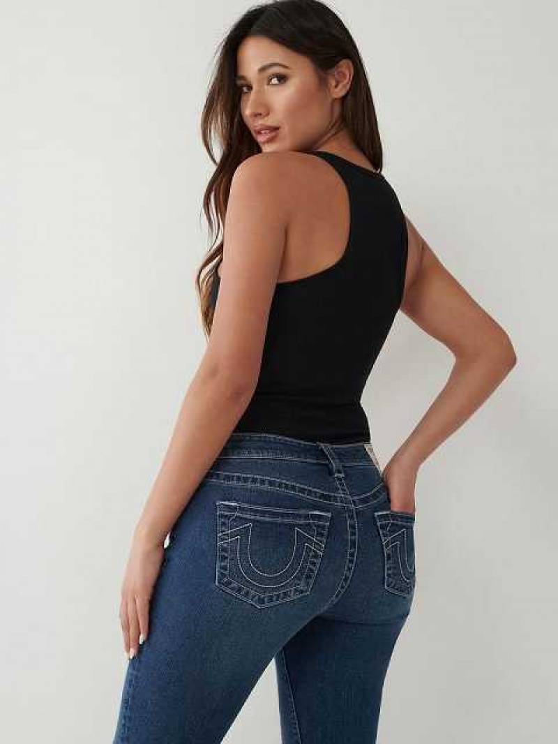 Jeans Skinny True Religion Jennie Curvy Ankle Mujer Azules Oscuro | Colombia-ARBTOIP47