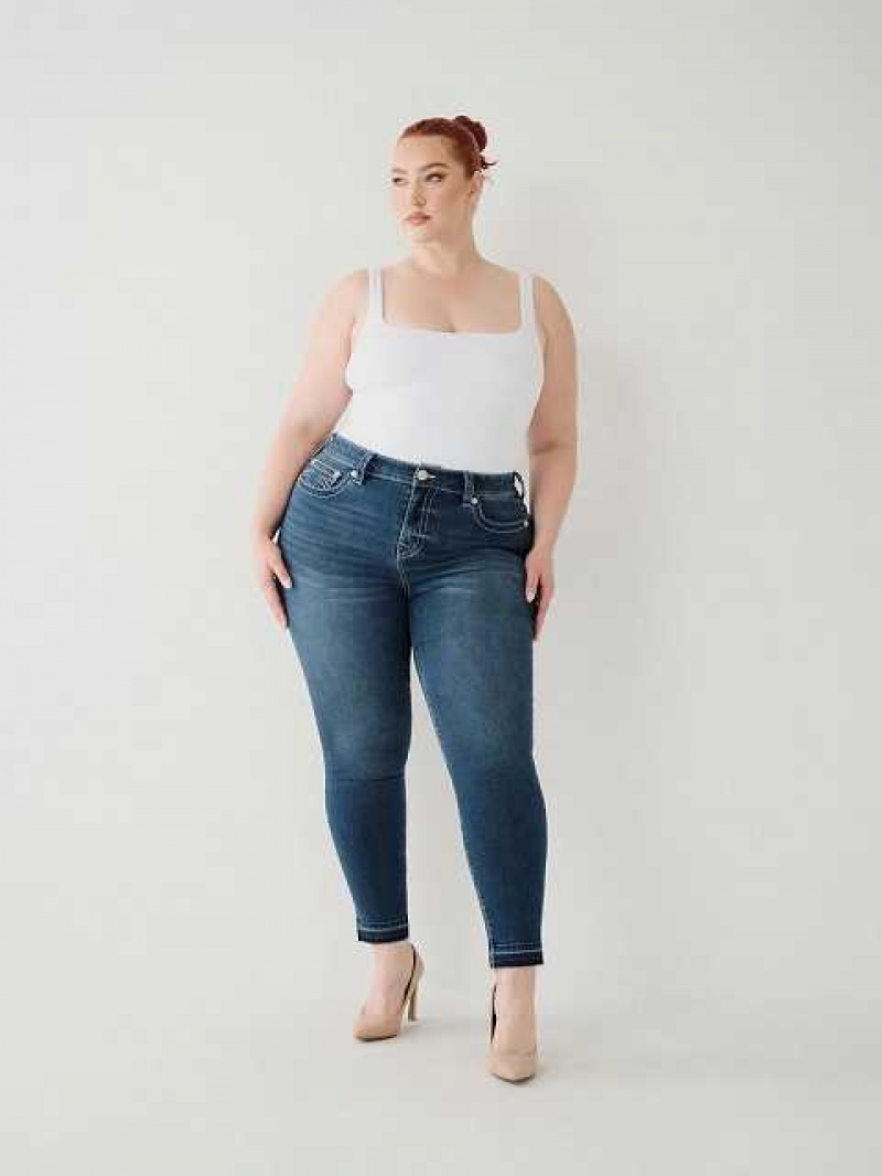 Jeans Skinny True Religion Jennie Curvy Ankle Mujer Azules Oscuro | Colombia-ARBTOIP47