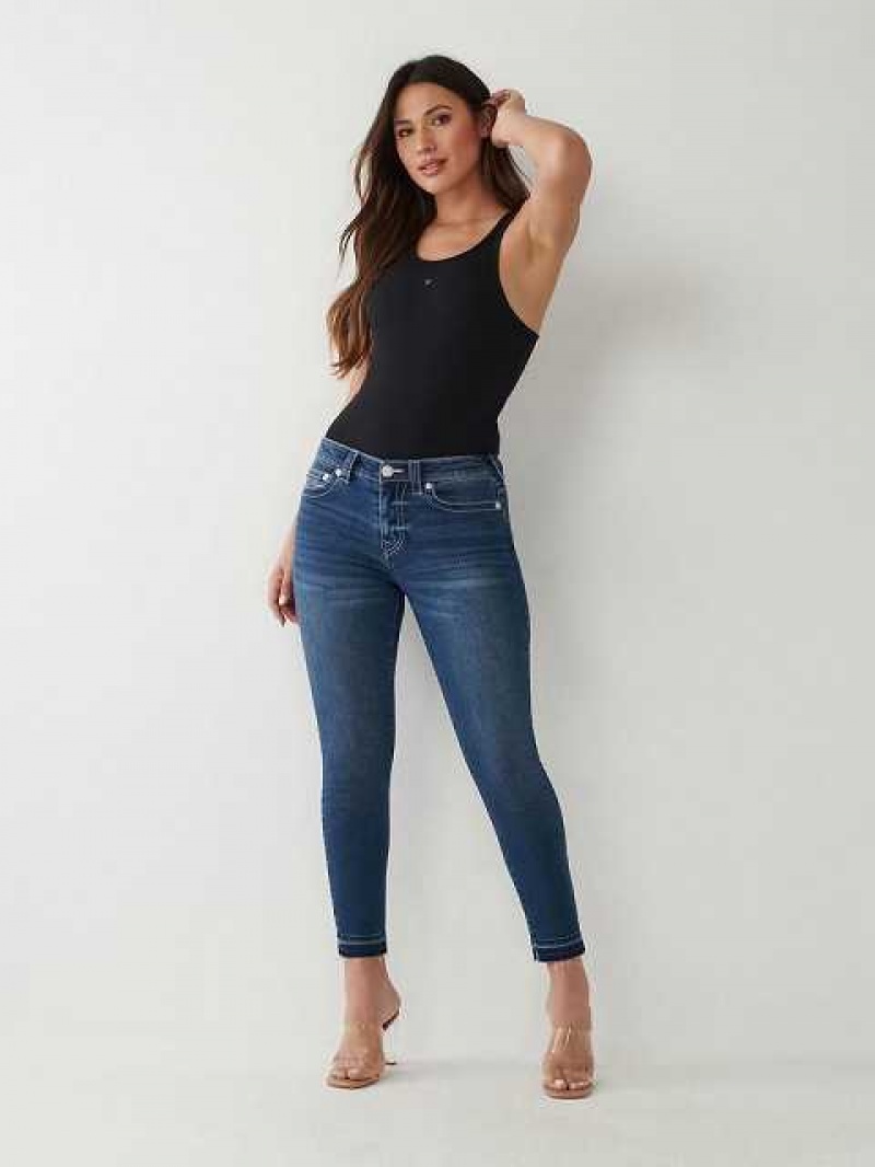 Jeans Skinny True Religion Jennie Curvy Ankle Mujer Azules Oscuro | Colombia-ARBTOIP47