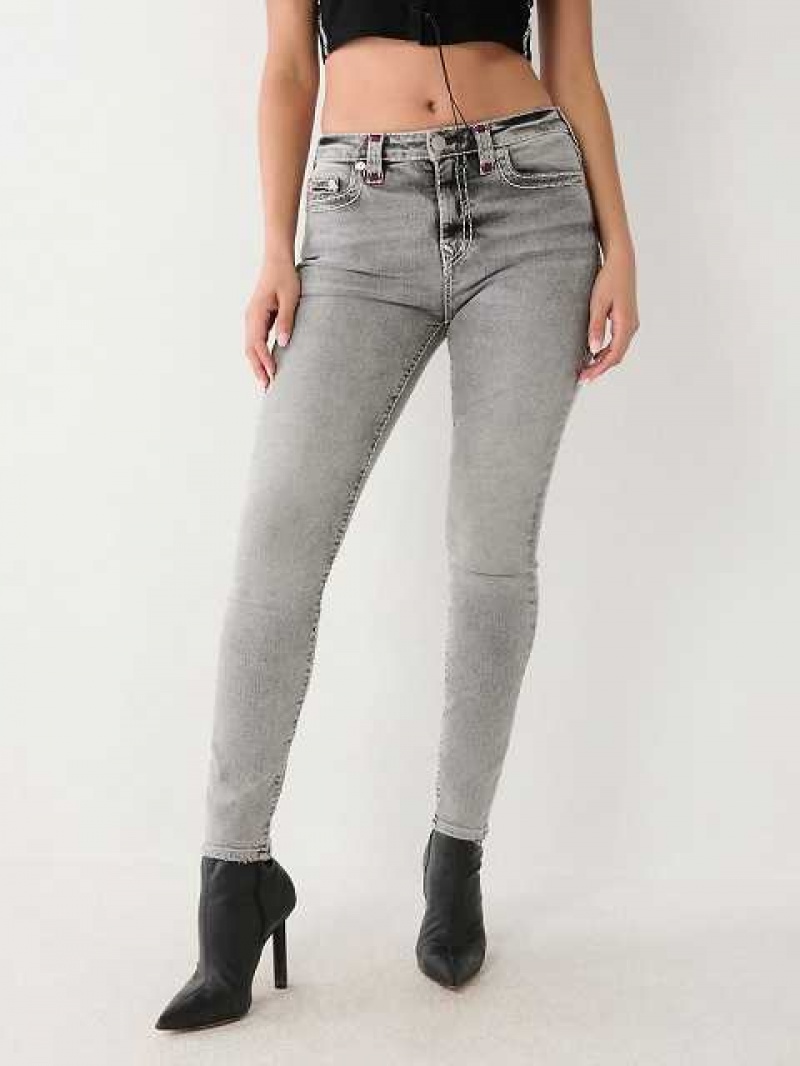 Jeans Skinny True Religion Jennie High Rise Mujer Gris Oscuro | Colombia-UOGBPHN41