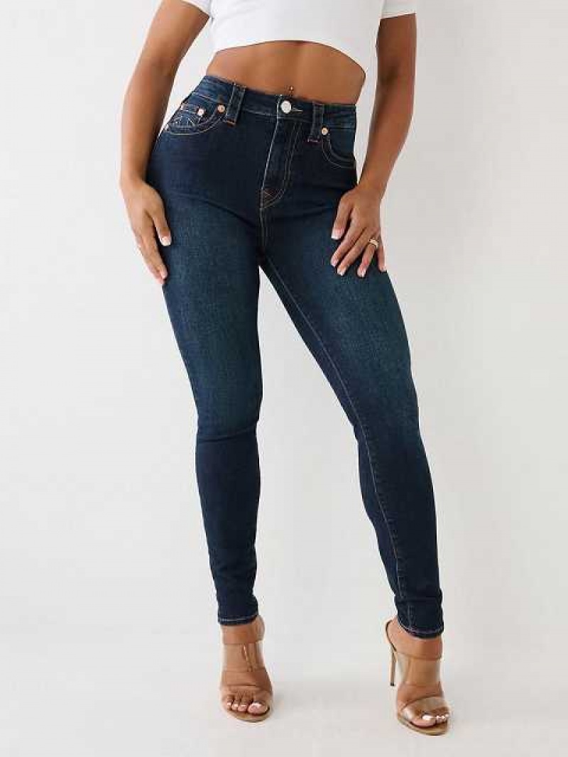 Jeans Skinny True Religion Jennie High Rise Curvy Mujer Azules Oscuro | Colombia-GHZAJKB21