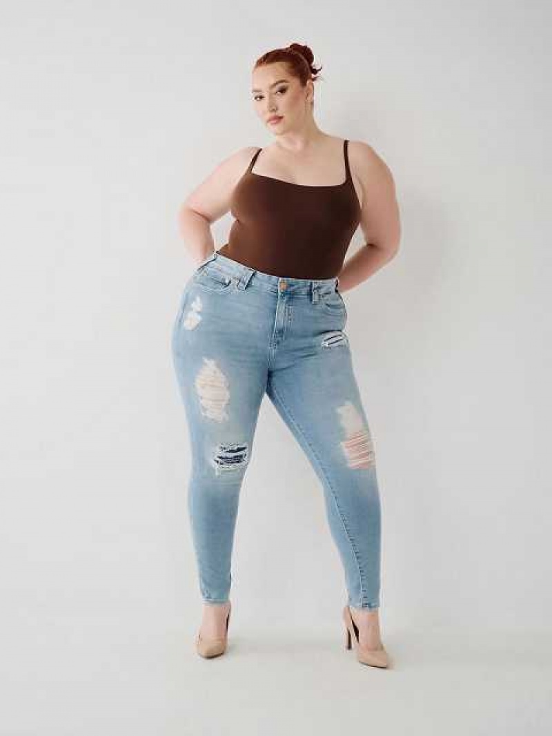 Jeans Skinny True Religion Jennie High Rise Curvy Mujer Azules | Colombia-URKYFMA70