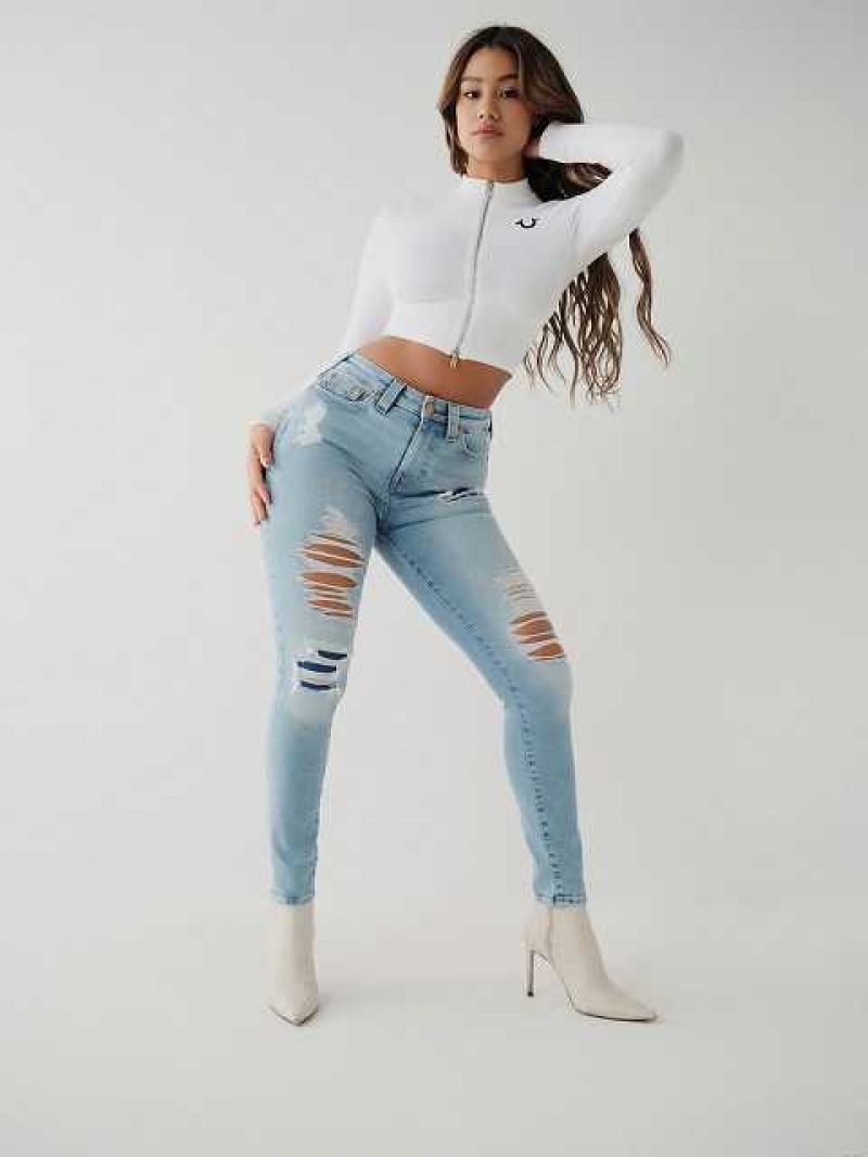 Jeans Skinny True Religion Jennie High Rise Curvy Mujer Azules | Colombia-URKYFMA70