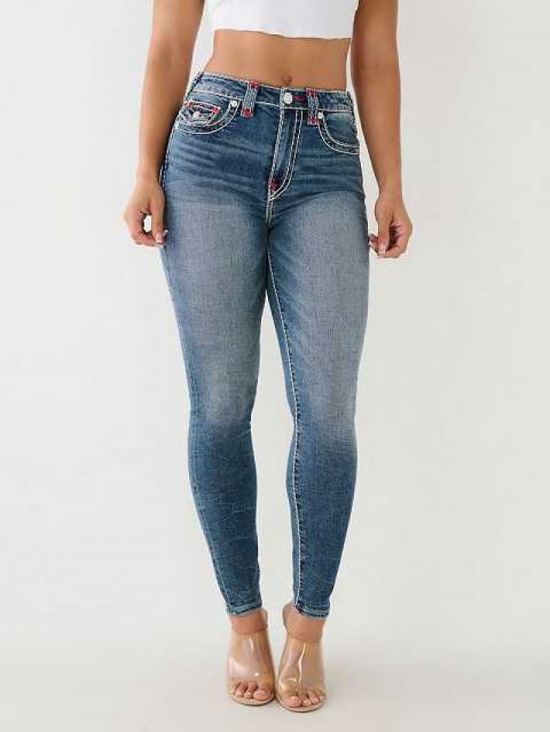 Jeans Skinny True Religion Jennie Hr Mujer Azules | Colombia-DRPHJQZ82