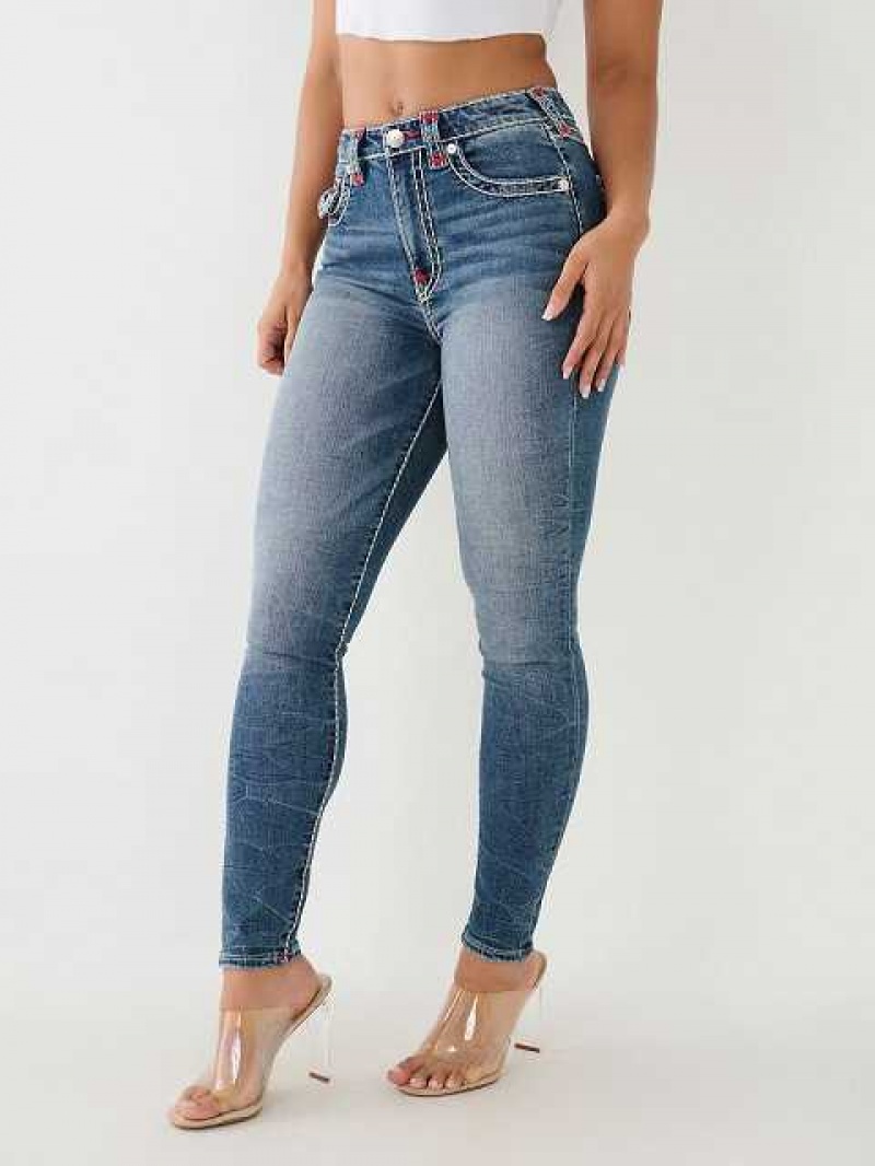 Jeans Skinny True Religion Jennie Hr Mujer Azules | Colombia-DRPHJQZ82