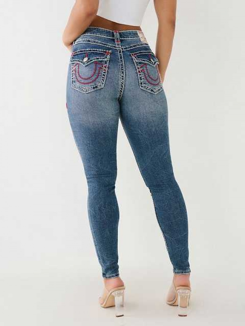 Jeans Skinny True Religion Jennie Hr Mujer Azules | Colombia-DRPHJQZ82