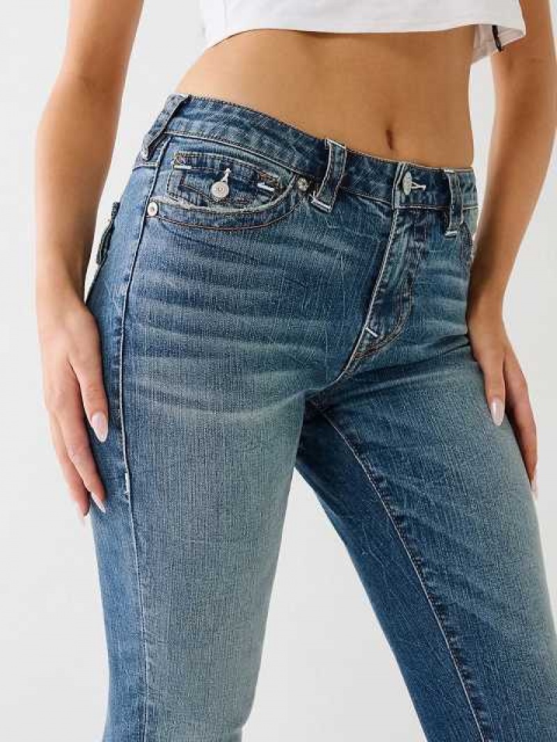 Jeans Skinny True Religion Jennie Mid Rise Flap Super Mujer Azules | Colombia-SIXOMYJ97