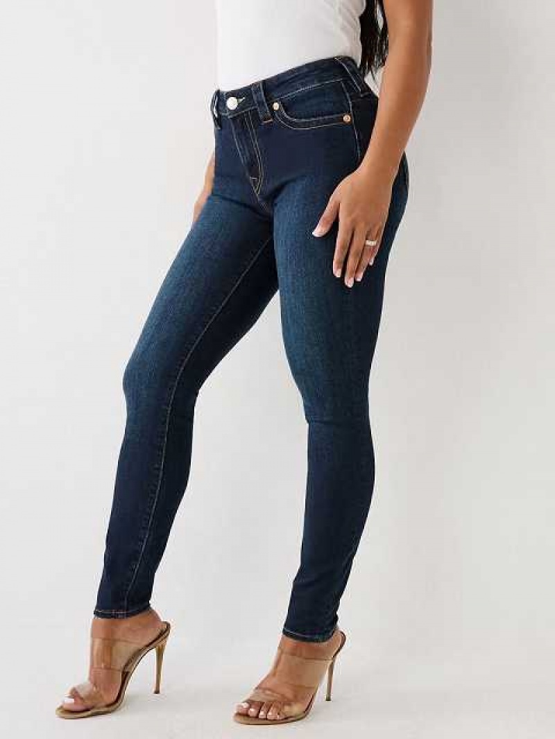 Jeans Skinny True Religion Jennie Mid Rise Curvy Mujer Azules Oscuro | Colombia-GSHYWLD41