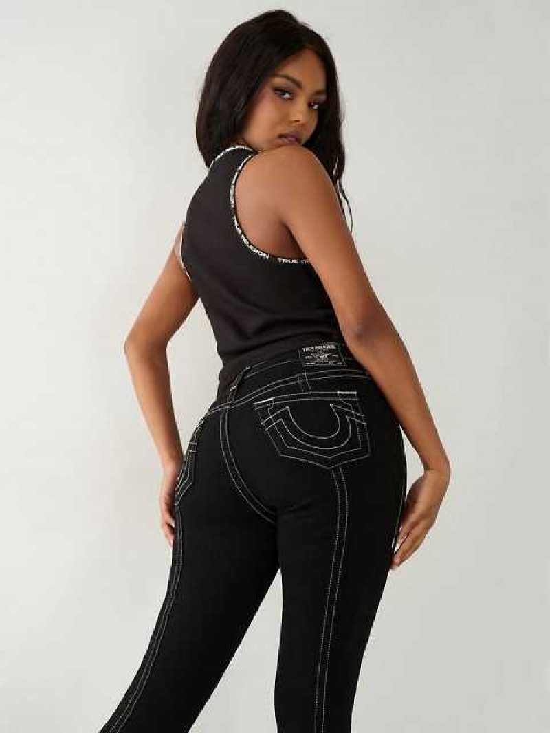 Jeans Skinny True Religion Jennie Mid Rise Curvy Mujer Negras | Colombia-FHPTNRG20