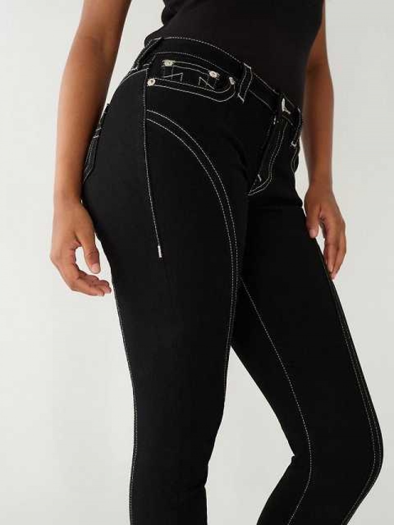 Jeans Skinny True Religion Jennie Mid Rise Curvy Mujer Negras | Colombia-FHPTNRG20