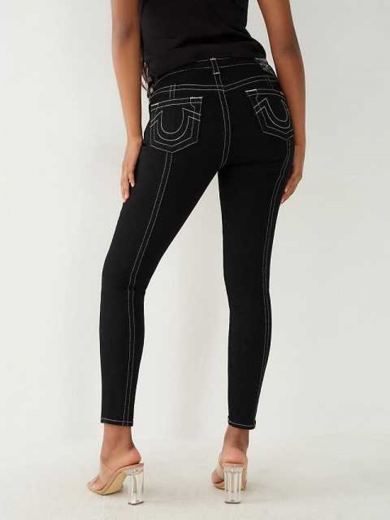 Jeans Skinny True Religion Jennie Mid Rise Curvy Mujer Negras | Colombia-FHPTNRG20