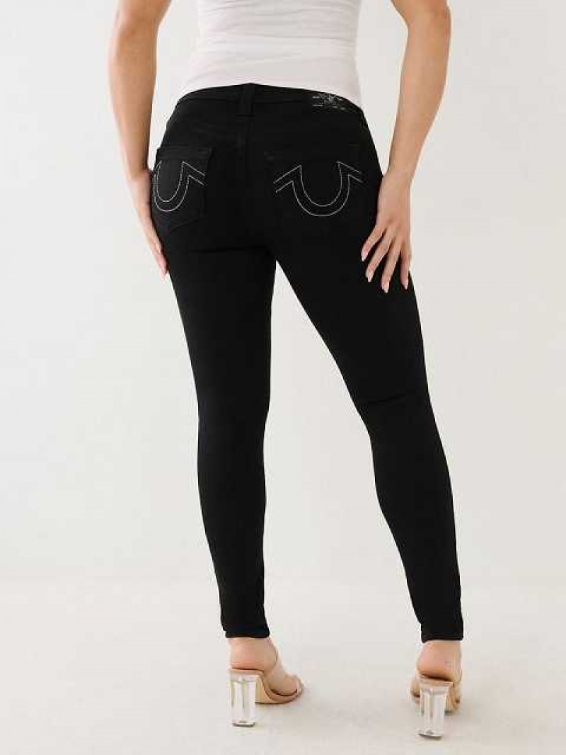 Jeans Skinny True Religion Jennie Mid Rise Curvy Mujer Negras | Colombia-GTLXZCI23