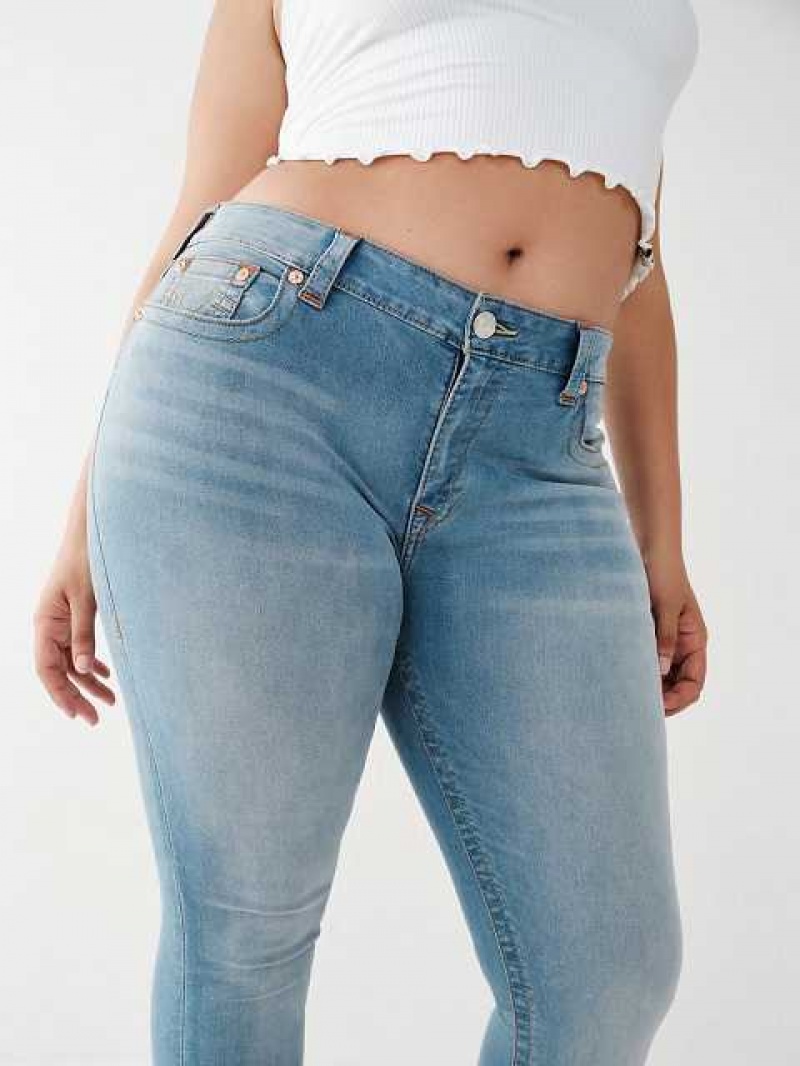 Jeans Skinny True Religion Jennie Mid Rise Curvy Mujer Azules Verde Menta | Colombia-VJOERND85